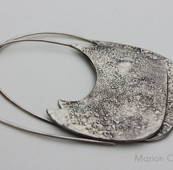 Boucles Frangment de lune - Argent